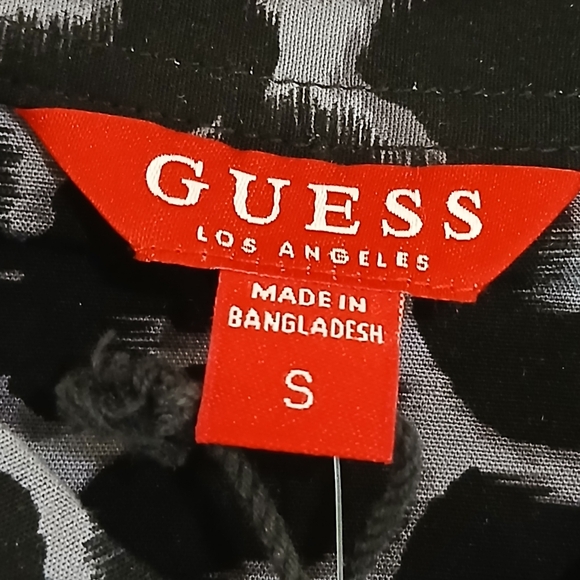 Guess sz S Purple and Black Leopard Print Long Sleeve Button-Up Business Shirt - Picture 5 of 13